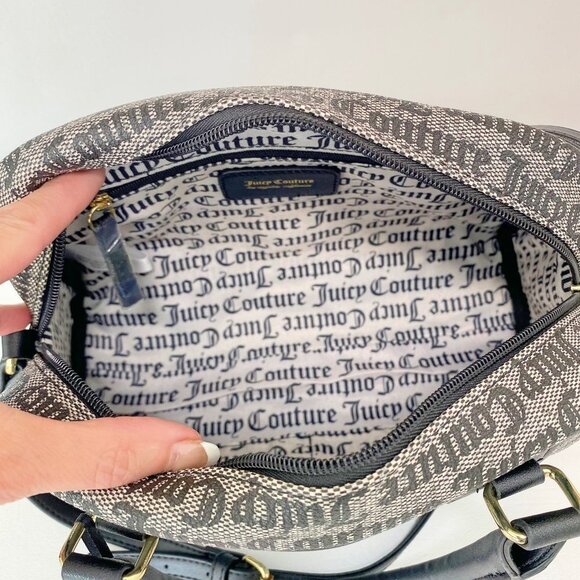 Juicy Couture Black Fashionista Bowler Satchel Bag NWT - Picture 8 of 11